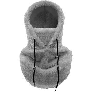 Balaclava for Unisex Fleece Windproof Ski Mask Cold Weather Gray Neck Warmer